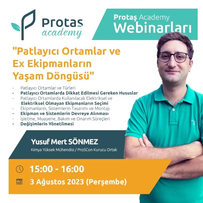 2023 Webinar 02: Patlayıcı Ortamlar ve Ex Ekipmanların Yaşam Döngüsü
